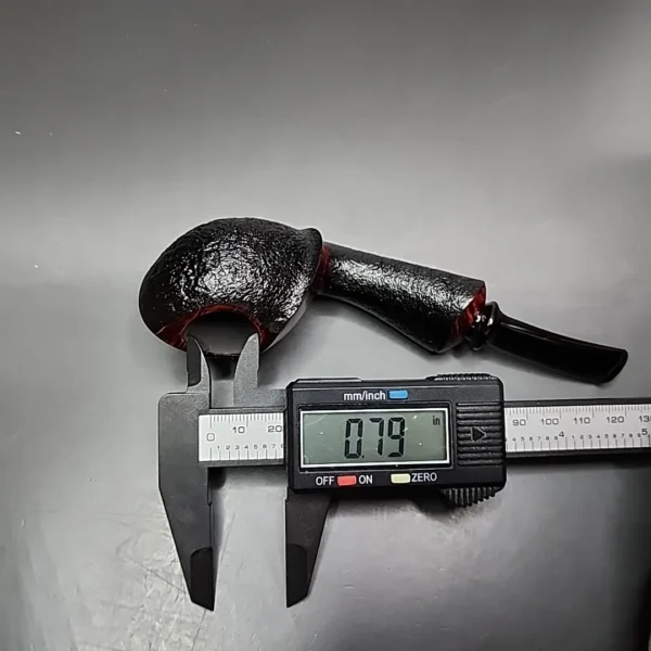 J Mouton Partially Sandblasted Spearfish Handmade Briar Pipe, New - Image 13