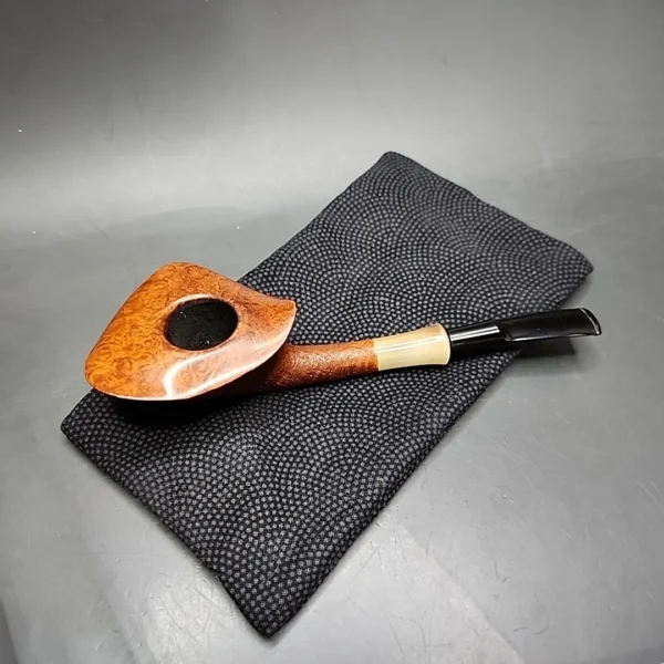 Adam Davidson 2010 Sandblasted Saucer Estate Briar Pipe, American Estates - Image 13