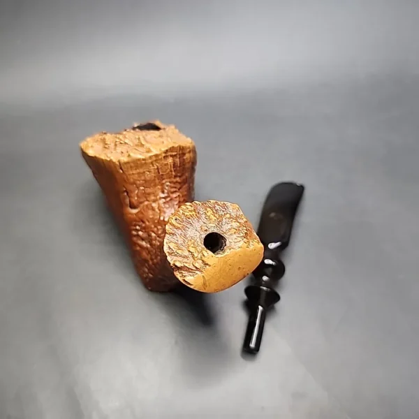 Ben Wade Danish Pride Golden Tan Partially Sandblasted Freehand Estate Briar Pipe, Danish Estates - Image 13