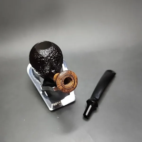 J Mouton Sandblasted Acorn Handmade Briar Pipe, New - Image 13