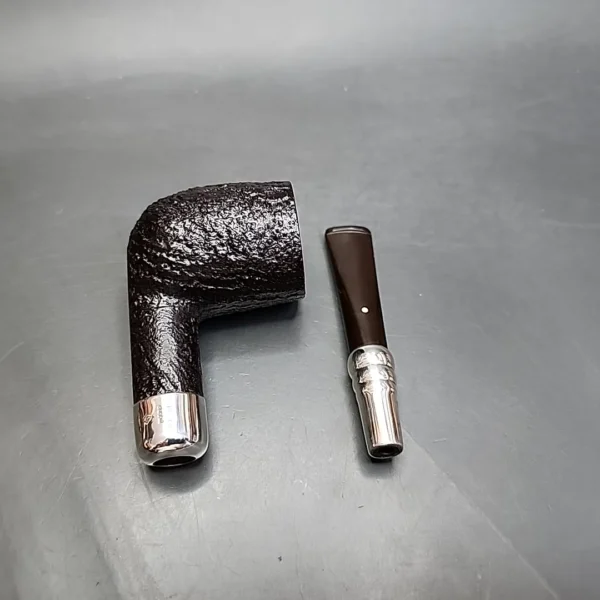 2001 Dunhill Christmas Sandblasted Silver Spigot Billiard Estate Briar Pipe, Unsmoked - Image 14