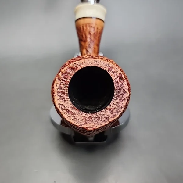 Ardor Urano Fantasy 2020 Sandblasted Bent Egg Estate Briar Pipe, 9mm, Italian Estates - Image 7
