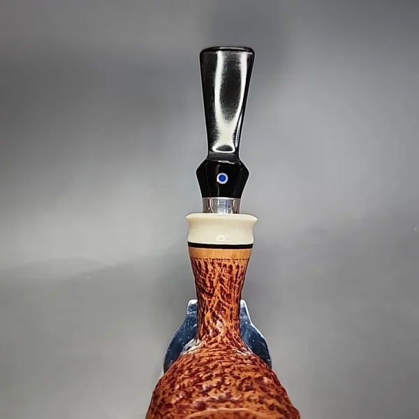 Ardor Urano Fantasy 2020 Sandblasted Bent Egg Estate Briar Pipe, 9mm, Italian Estates - Image 8
