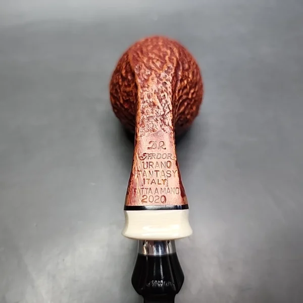 Ardor Urano Fantasy 2020 Sandblasted Bent Egg Estate Briar Pipe, 9mm, Italian Estates - Image 11