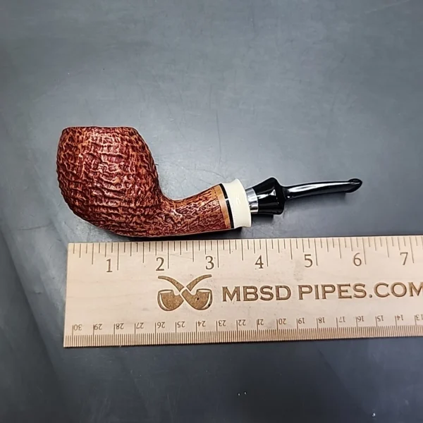 Ardor Urano Fantasy 2020 Sandblasted Bent Egg Estate Briar Pipe, 9mm, Italian Estates - Image 12