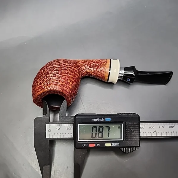 Ardor Urano Fantasy 2020 Sandblasted Bent Egg Estate Briar Pipe, 9mm, Italian Estates - Image 13