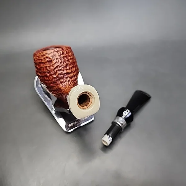 Ardor Urano Fantasy 2020 Sandblasted Bent Egg Estate Briar Pipe, 9mm, Italian Estates - Image 14