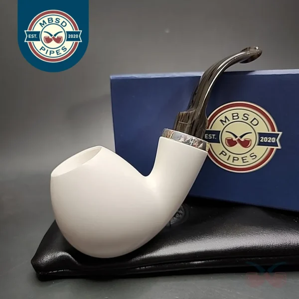 MBSD Meerschaum Reverse Calabash Brandy Block Meerschaum Pipe