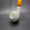 MBSD Meerschaum Deluxe Lattice Cavalier Block Meerschaum Pipe, Briar-Mortise - Image 4