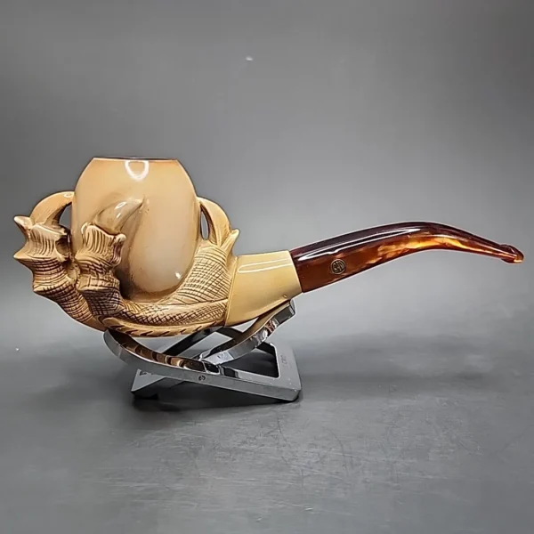 CAO Large Claw Egg Estate Block Meerschaum Pipe, Fitted Case - Image 4