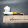 MBSD Meerschaum Deluxe Lattice Cavalier Block Meerschaum Pipe, Briar-Mortise - Image 8