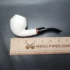 MBSD Meerschaum Deluxe Bent Rhodesian Block Meerschaum, Pipe Briar-Mortise - Image 8