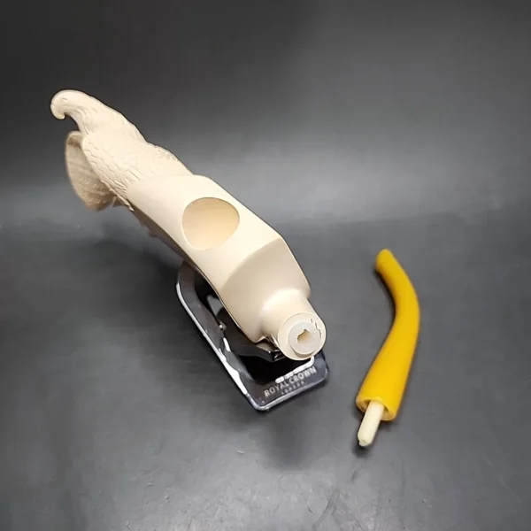 Hakan Magnum Bald Eagle Block Meerschaum Pipe, Unsmoked - Image 10