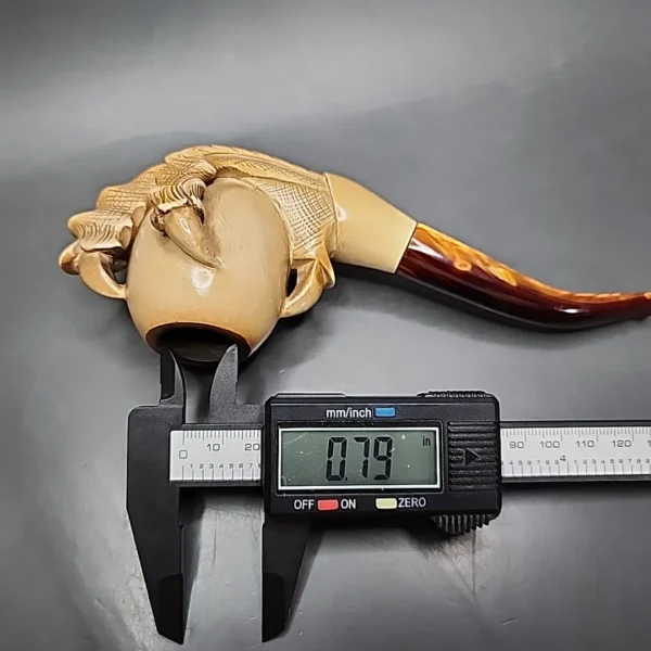 CAO Large Claw Egg Estate Block Meerschaum Pipe, Fitted Case - Image 11
