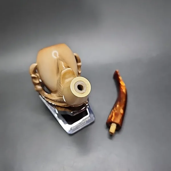 CAO Large Claw Egg Estate Block Meerschaum Pipe, Fitted Case - Image 12