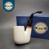 MBSD Meerschaum Deluxe Oom Paul Block Meerschaum Pipe, Briar-Mortise, New