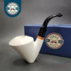 MBSD Meerschaum Deluxe Ballerina Sitter Block Meerschaum Pipe, Briar-Mortise, New