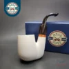 MBSD Meerschaum Deluxe Oom Paul Block Meerschaum Pipe, Briar-Mortise