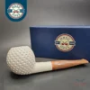 MBSD Meerschaum Deluxe Straight Apple Block Meerschaum Pipe, Briar-Mortise, New