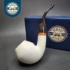 MBSD Meerschaum Deluxe Bent Rhodesian Block Meerschaum Pipe, Briar-Mortise, New