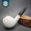 MBSD Meerschaum Deluxe Bent Apple Block Meerschaum Pipe, Briar-Mortise, New
