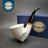 MBSD Meerschaum Deluxe Smooth Freehand Block Meerschaum Pipe, Briar-Mortise