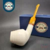MBSD Meerschaum Deluxe Belge Block Meerschaum Pipe, Briar-Mortise