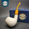 MBSD Meerschaum Deluxe Bent Egg Block Meerschaum Pipe, Briar-Mortise