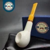 MBSD Meerschaum Deluxe Squat Tomato Block Meerschaum Pipe, Briar-Mortise