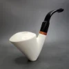 MBSD Meerschaum Deluxe Ballerina Sitter Block Meerschaum Pipe, Briar-Mortise, New - Image 3