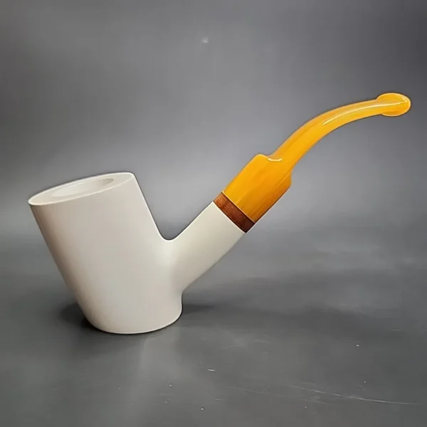 MBSD Meerschaum Deluxe Cherrywood Block Meerschaum Pipe, Briar-Mortise, New - Image 3