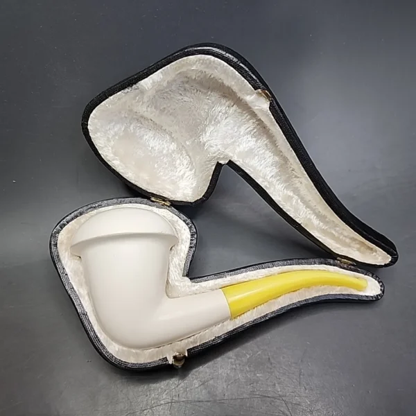 Vintage Calabash Block Meerschaum Estate Pipe, Fitted Case - Image 3
