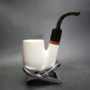 MBSD Meerschaum Deluxe Oom Paul Block Meerschaum Pipe, Briar-Mortise - Image 3