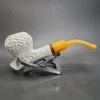 MBSD Meerschaum Deluxe Cavalier-style Block Meerschaum Pipe, Briar-Mortise, New - Image 3