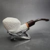 MBSD Meerschaum Deluxe Bent Rhodesian Block Meerschaum Pipe, Briar-Mortise, New - Image 3
