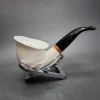 MBSD Meerschaum Deluxe Smooth Freehand Block Meerschaum Pipe, Briar-Mortise - Image 3
