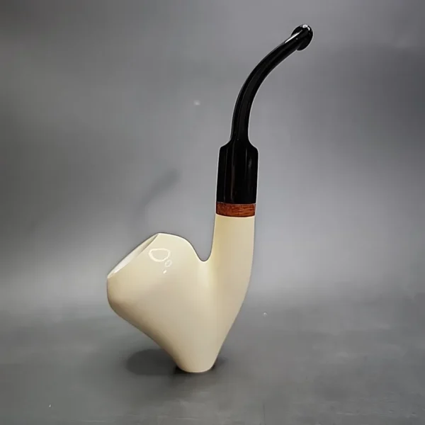 MBSD Meerschaum Deluxe Ballerina Block Meerschaum Pipe, Briar-Mortise, New - Image 3