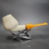 MBSD Meerschaum Deluxe Belge Block Meerschaum Pipe, Briar-Mortise - Image 3