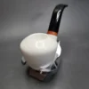MBSD Meerschaum Deluxe Smooth Bent Rhodesian Block Meerschaum Pipe, Briar-Mortise, New - Image 4