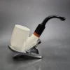 MBSD Meerschaum Deluxe Oom Paul Block Meerschaum Pipe, Briar-Mortise, New - Image 4