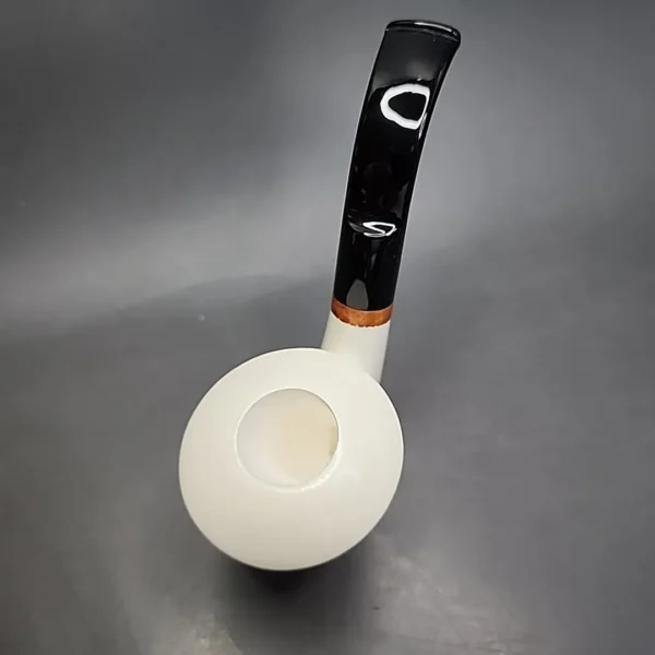 MBSD Meerschaum Deluxe Ballerina Sitter Block Meerschaum Pipe, Briar-Mortise, New - Image 4