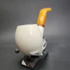 MBSD Meerschaum Deluxe Bent Egg Block Meerschaum Pipe, Briar-Mortise - Image 4