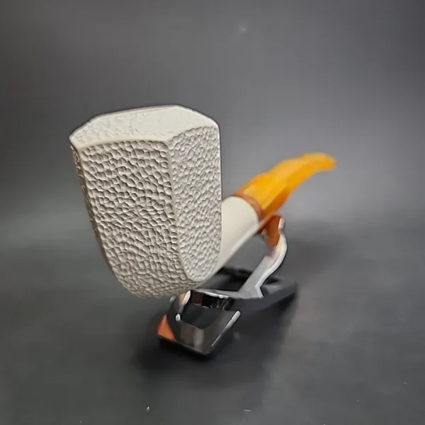 MBSD Meerschaum Deluxe Panel Dublin Block Meerschaum Pipe, Briar-Mortise - Image 4