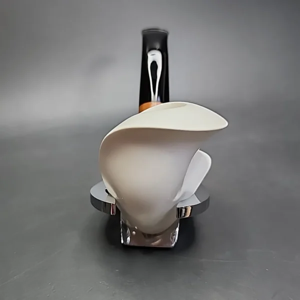 MBSD Meerschaum Deluxe Smooth Freehand Block Meerschaum Pipe, Briar-Mortise - Image 4