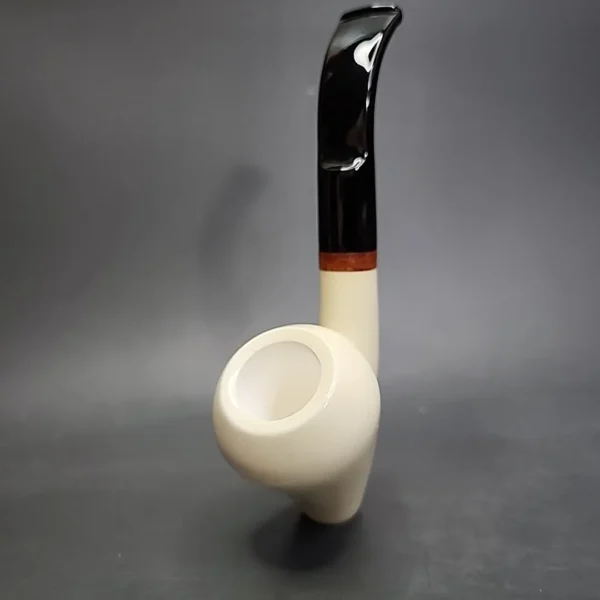 MBSD Meerschaum Deluxe Ballerina Block Meerschaum Pipe, Briar-Mortise, New - Image 4