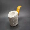 MBSD Meerschaum Deluxe Floral Sitter Block Meerschaum Pipe, Briar-Mortise - Image 4
