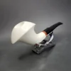 MBSD Meerschaum Deluxe Bent Freehand Horn Block Meerschaum Pipe, Briar-Mortise - Image 5