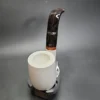 MBSD Meerschaum Deluxe Oom Paul Block Meerschaum Pipe, Briar-Mortise - Image 5