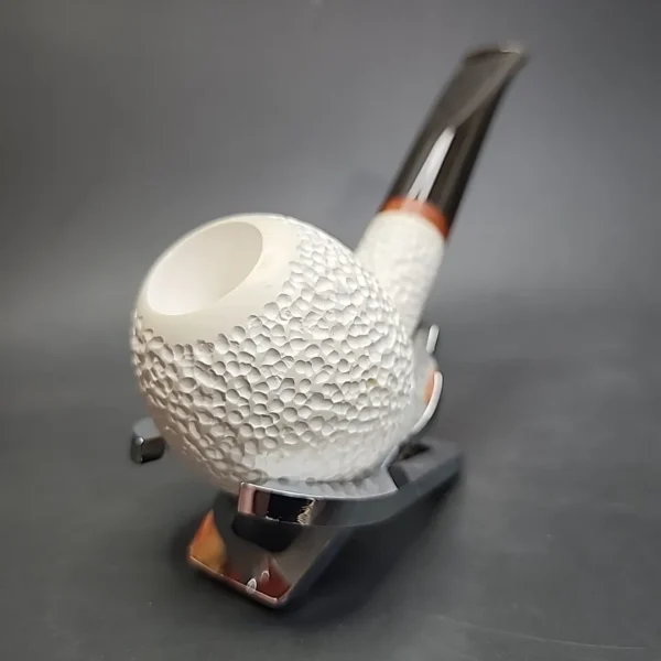 MBSD Meerschaum Deluxe Bent Apple Block Meerschaum Pipe, Briar-Mortise, New - Image 5