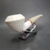 MBSD Meerschaum Deluxe Bent Rhodesian Block Meerschaum Pipe, Briar-Mortise, New - Image 5